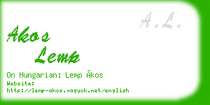 akos lemp business card